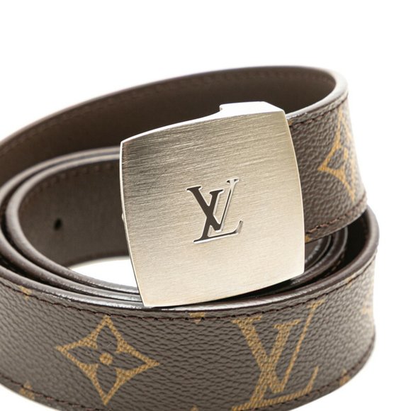 Louis Vuitton Monogram Santur LV Cut Belt Size: 80/32 M6888W Brown PVC Leather W - Picture 1 of 7